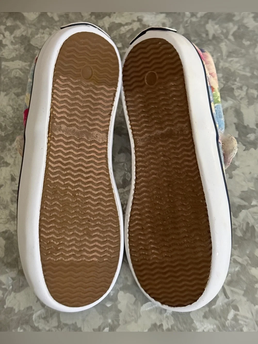 Polo Ralph Lauren Girls Floral Mary Jane Canvas Sneakers, Size 8